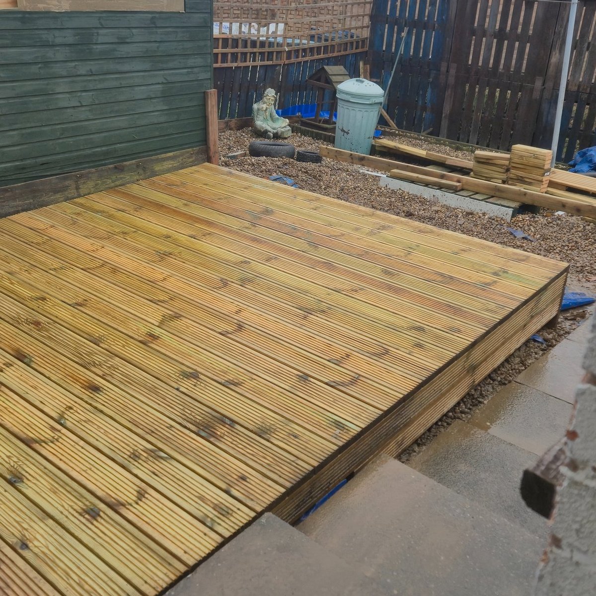 Completed landscaping work